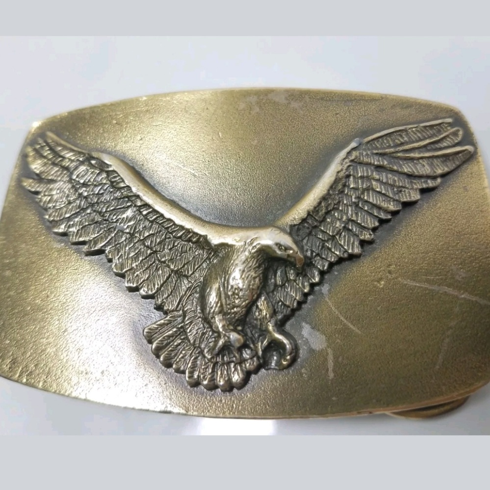Vintage 1978 Flying American Eagle Belt Buckle